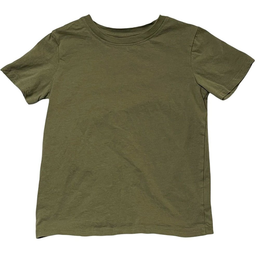 H&M Basic Organic Cotton Short Sleeve T-Shirt Oliv
